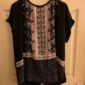 Back button down tunic